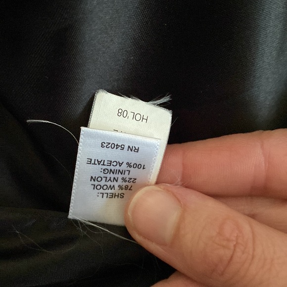 Banana Republic purple wool coat puff sleeves pockets large buttons. - Picture 5 of 8